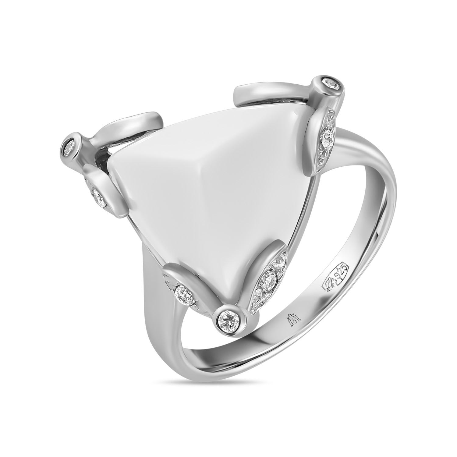 Кольца МЮЗ Серебряное кольцо с ониксом и фианитами кольца мюз кольцо с бриллиантами и ониксом