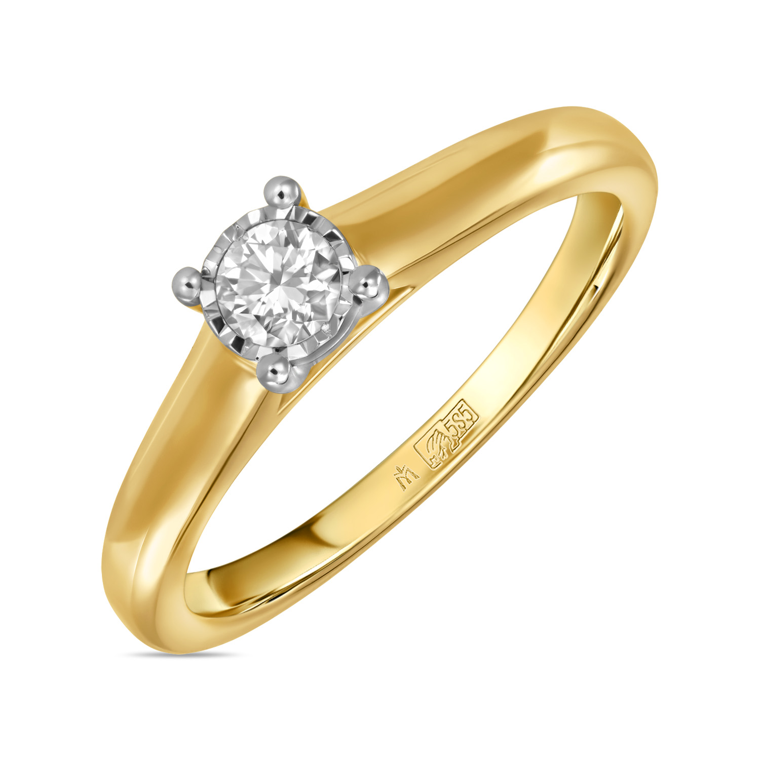 Мужское кольцо с бриллиантом 1000000