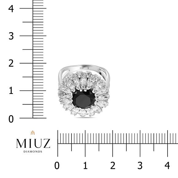 Кольцо с ониксом и фианитами R185-VRACA00763 - Фото 2