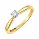 Золотое кольцо с бриллиантом (0,13 карат) R01-SOL35-015-G2 - Фото 4