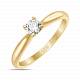 Тонкое кольцо из золота с бриллиантом (0,23 карат) R01-SOL35-025-G3 - Фото 4