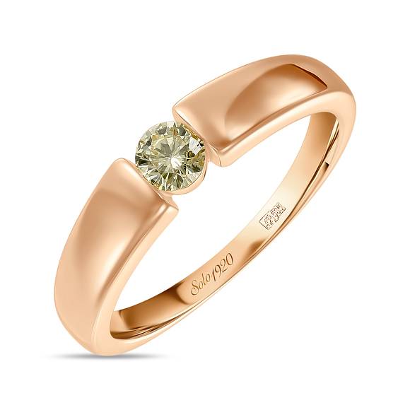 Золотое кольцо с бриллиантом R01-SOL94-020-G3 - Фото 1