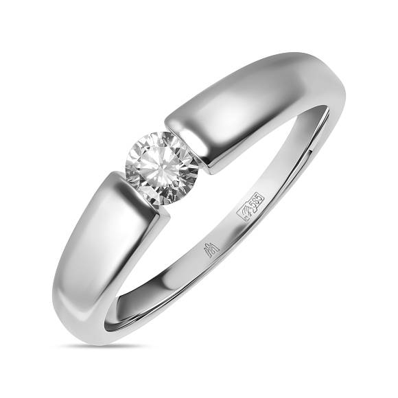 Золотое кольцо с бриллиантом (0,17 карат) R01-SOL94-020-G3 - Фото 2