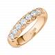 Обручальное кольцо-дорожка из золота с 7 бриллиантами R127-UFOT9288G-078 - Фото 1