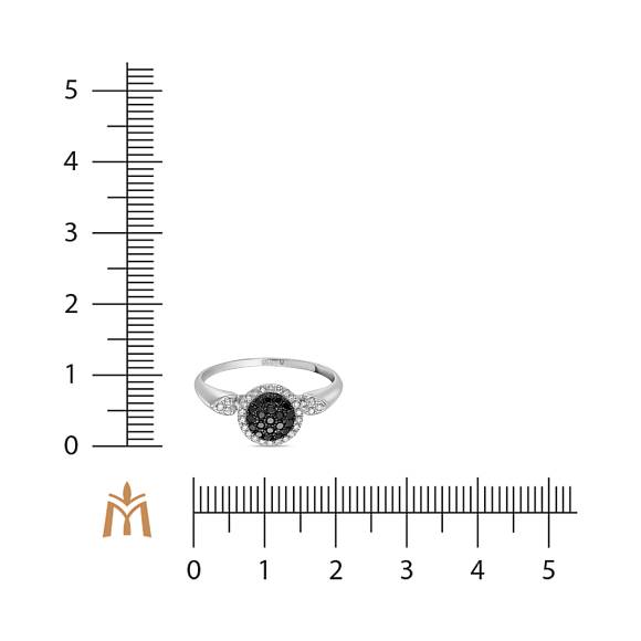 Кольцо с бриллиантами и облагороженными бриллиантами R01-35088 - Фото 2