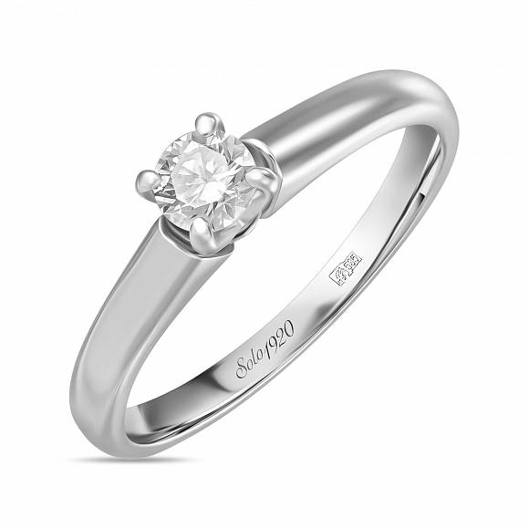 Золотое кольцо с бриллиантом (0,24 карат) R01-SOL59-025-G3 - Фото 4