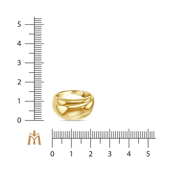 Широкое кольцо из желтого золота R01-Y-60403Z - Фото 2
