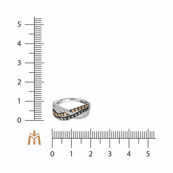 Кольцо с бриллиантами и облагороженными бриллиантами R2018-CNT-0019 - Фото 2