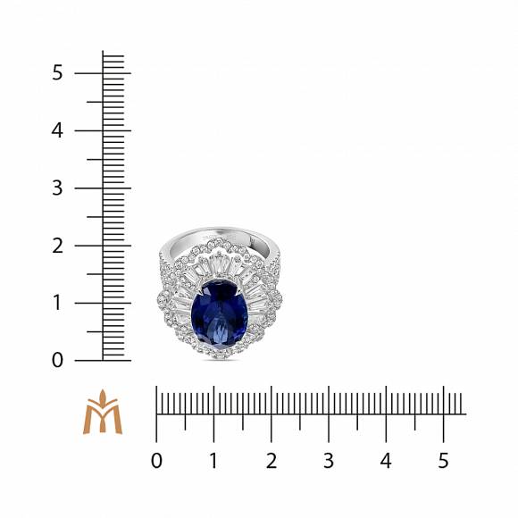Кольцо с бриллиантами и танзанитом R2022-SA1418R - Фото 2