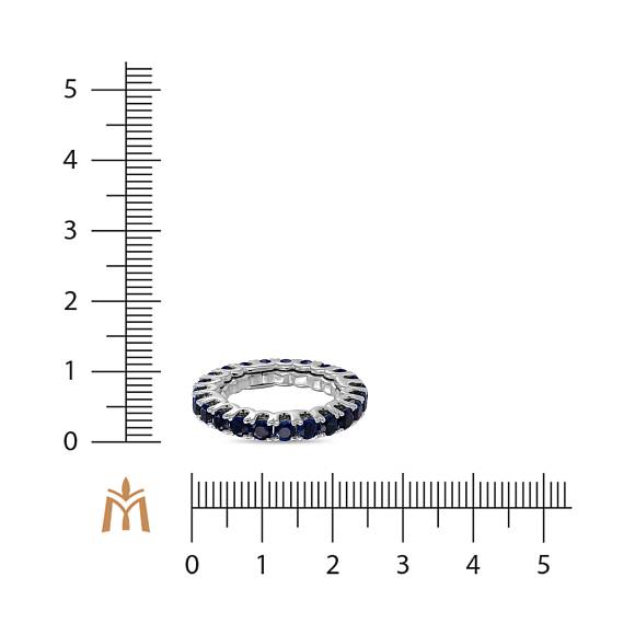 Кольцо с выращенным сапфиром R01-FIT-30-35913SS - Фото 2