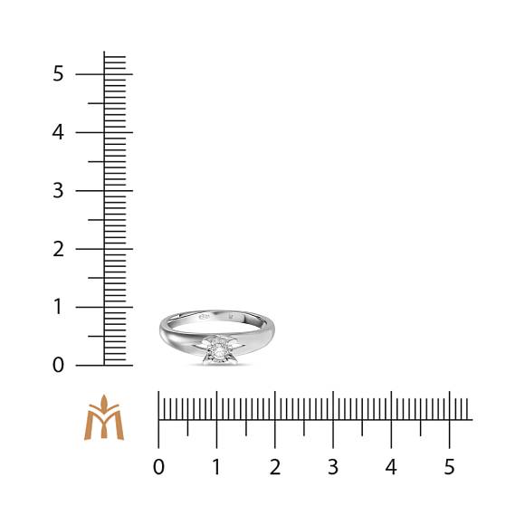 Кольцо с выращенным бриллиантом R01-SCV-33956 - Фото 2