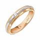 Обручальное кольцо из красного и белого золота с бриллиантом R01-WED-34802 - Фото 1