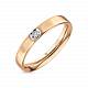 Обручальное кольцо из белого золота с бриллиантом (0,05 карат) R01-WED-00131 - Фото 2
