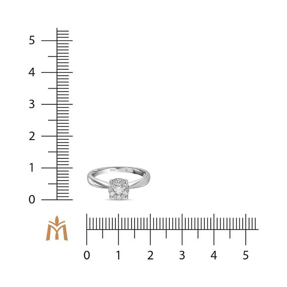 Кольцо с 13 бриллиантами (0,33 карат) R01-1851353AD - Фото 2