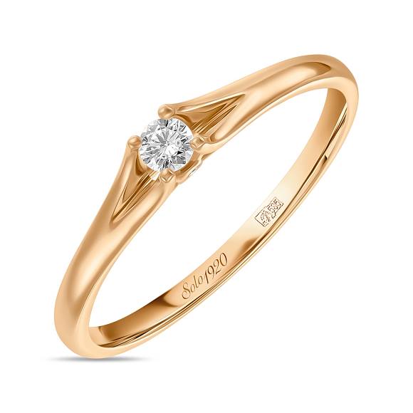 Золотое кольцо с бриллиантами R01-SL06-010-G2 - Фото 1