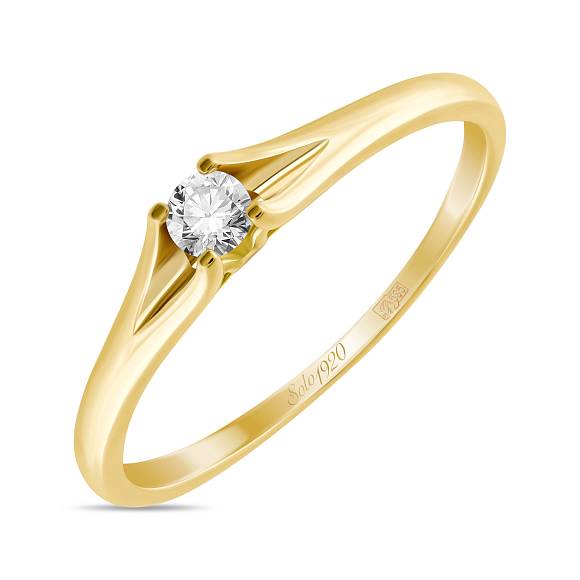 Золотое кольцо с бриллиантами R01-SL06-010-G2 - Фото 3