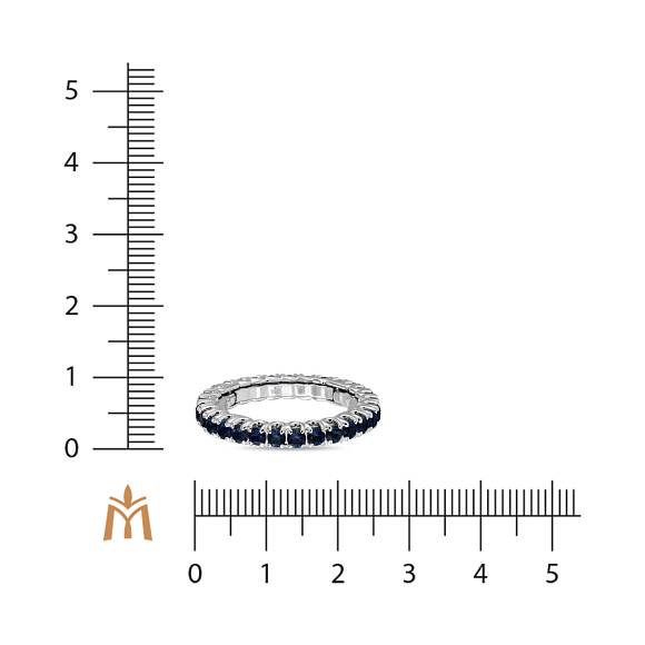 Кольцо с выращенным сапфиром R01-FIT-25-35925SS - Фото 2