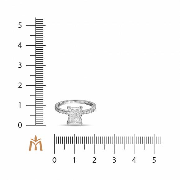 Кольцо с выращенным бриллиантом R01-MLN0130RAD - Фото 2