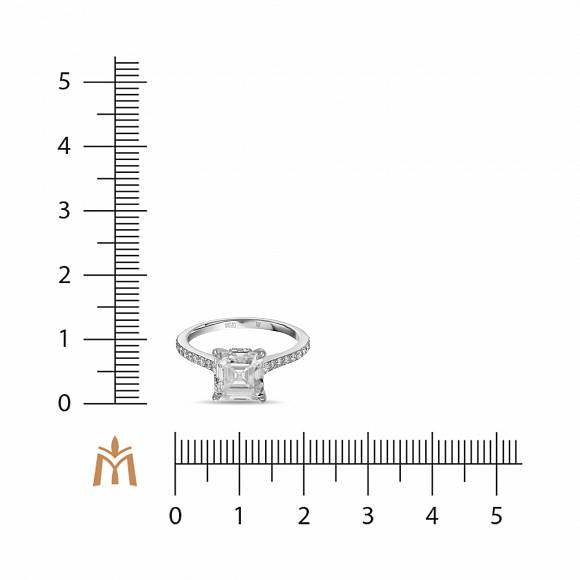 Кольцо с выращенным бриллиантом R01-MLN0151EMR - Фото 4