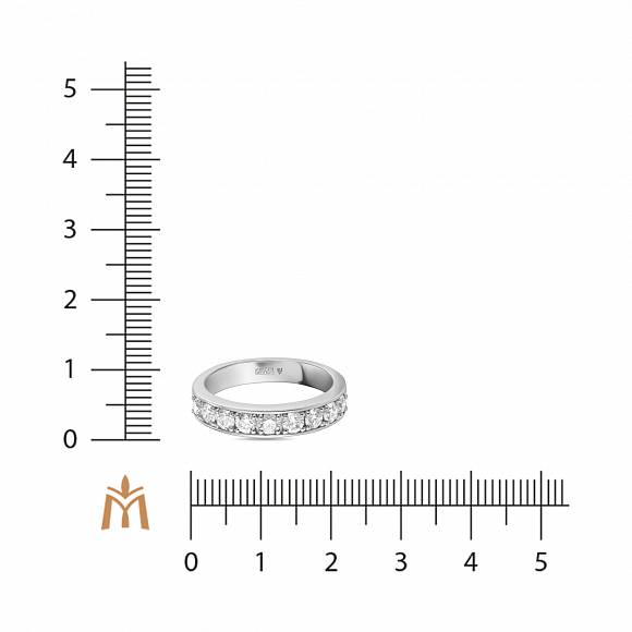 Обручальное кольцо-дорожка из золота с 9 бриллиантами (0,815 карат) R2022-D-0.90 - Фото 2