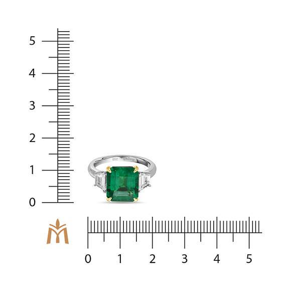Кольцо с бриллиантами и изумрудом R2018-RL040028ADIL - Фото 4