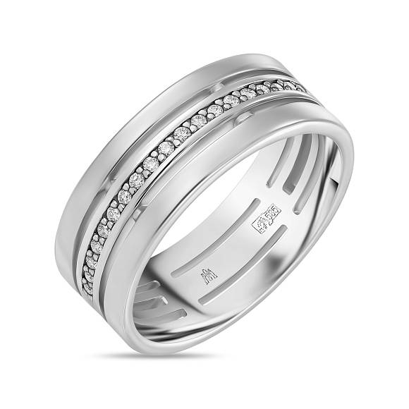 Обручальное золотое кольцо с 20 бриллиантами R01-WED-00128 - Фото 1