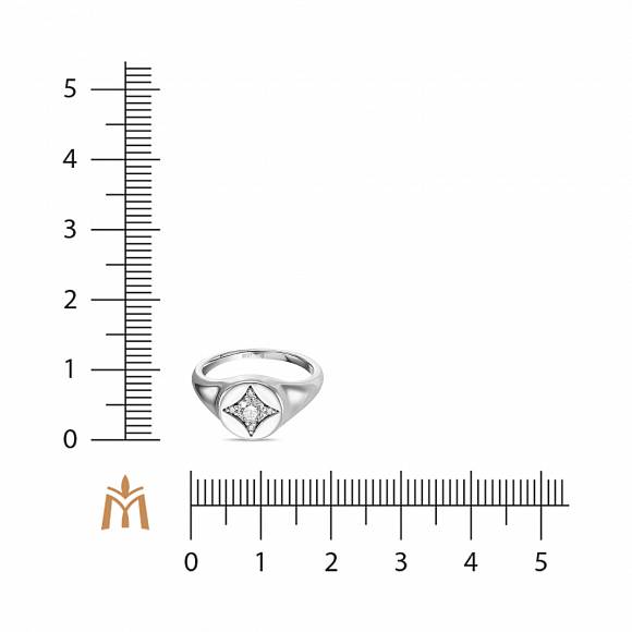 Кольцо с выращенным бриллиантом R01-MLN0116 - Фото 2