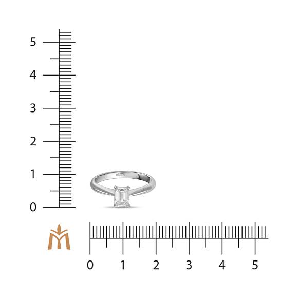 Кольцо с выращенным бриллиантом (0,55 карат) R01-MLN35617-EMR - Фото 2