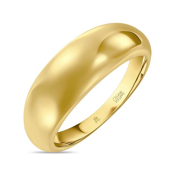 Широкое кольцо из желтого золота 585 пробы R01-VIT-60373 - Фото 1
