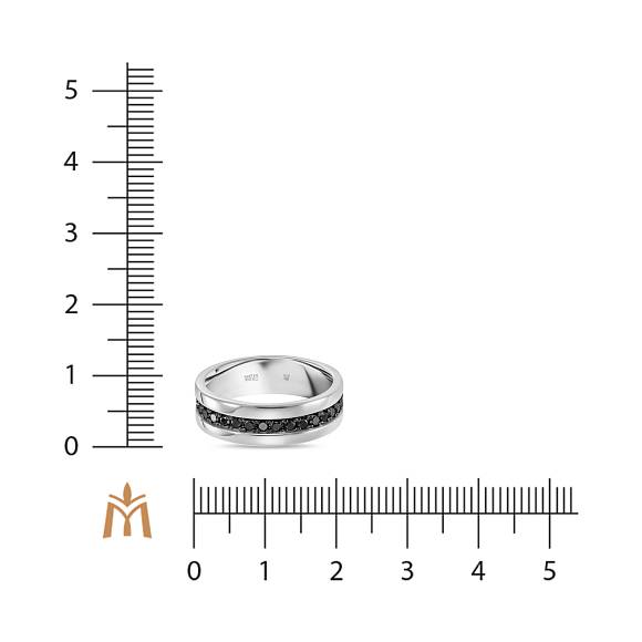 Обручальное кольцо из белого золота с 19 бриллиантами (0,3 карат) R01-WED-00152-W-B - Фото 2