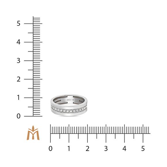 Обручальное кольцо из золота с 19 бриллиантами (0,29 карат) R01-WED-00152 - Фото 3