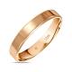 Плоское золотое обручальное кольцо 585 пробы R01-WED-00171-4 - Фото 1