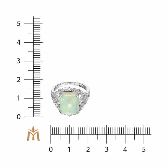 Кольцо с бриллиантами и опалом R2018-R040194AOP-R17 - Фото 2