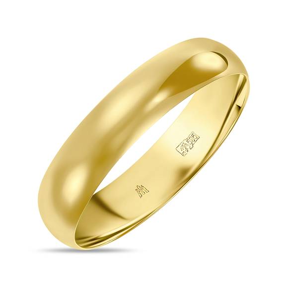 Широкое обручальное кольцо из золота 585 пробы R01-4-Y-1016 - Фото 1