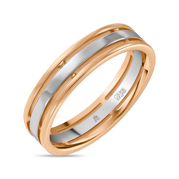 Тройное обручальное кольцо из золота 585 пробы R01-WED-00095 - Фото 2