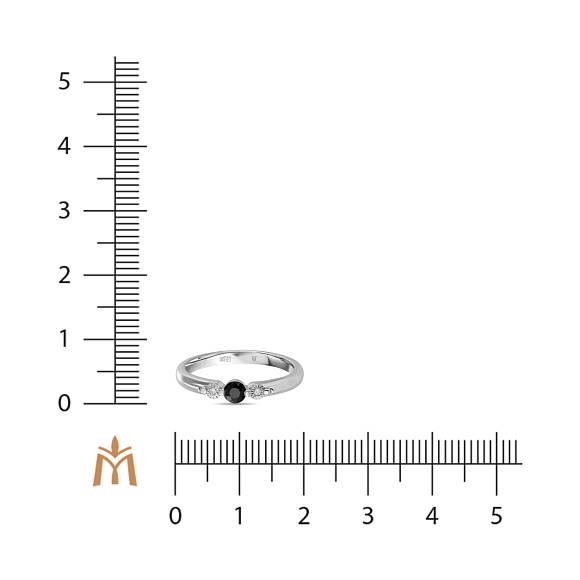 Кольцо с бриллиантами и цветными сапфирами R01-L-PL-35555-B - Фото 2