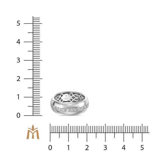Кольцо с выращенным бриллиантом R01-MLN0087 - Фото 2