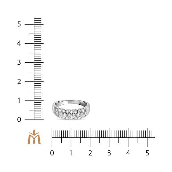 Кольцо с выращенным бриллиантом R01-MLN35753 - Фото 2