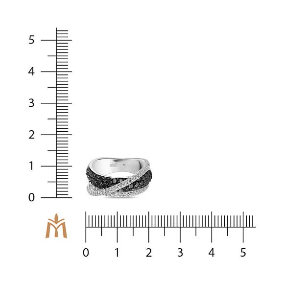 Кольцо с россыпью бриллиантов  R01-35401-B - Фото 2