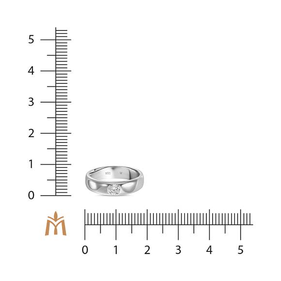 Кольцо с выращенным бриллиантом R01-MLN0197 - Фото 2