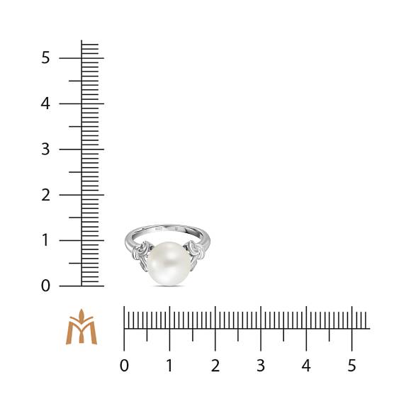 Кольцо с бриллиантами и жемчугом R01-RS-34231-PR - Фото 2