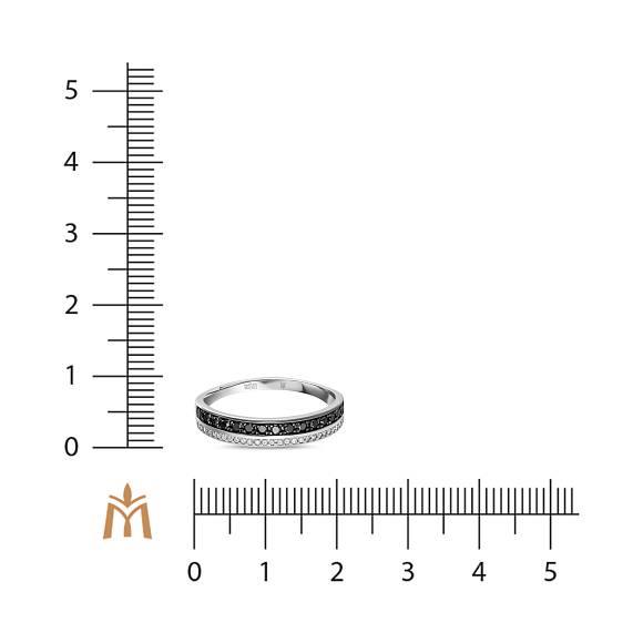 Кольцо с бриллиантами и облагороженными бриллиантами R01-SS-35537-B - Фото 2