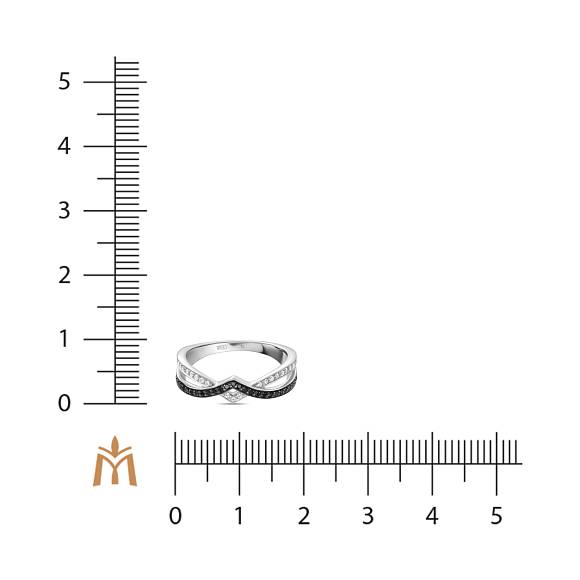 Кольцо с бриллиантами и облагороженными бриллиантами R01-SS-35605-B - Фото 2