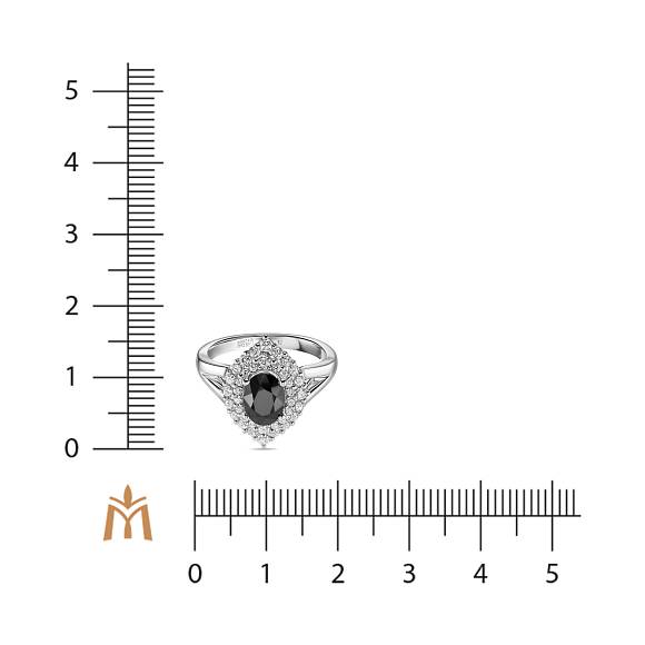 Кольцо с бриллиантами и цветными сапфирами R01-35752-B - Фото 2