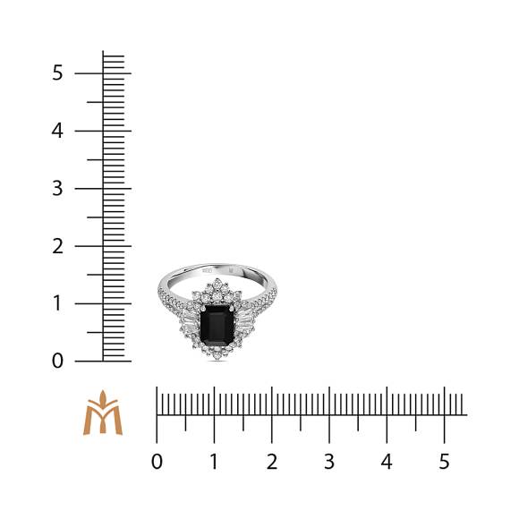 Кольцо с бриллиантами и цветными сапфирами R2022-SA2497RSABL - Фото 2