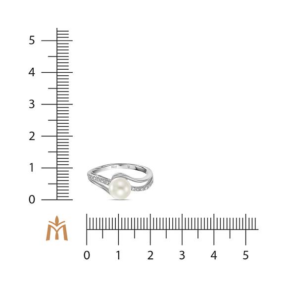 Кольцо с бриллиантами и жемчугом R4150-D-LRP31621CP - Фото 2