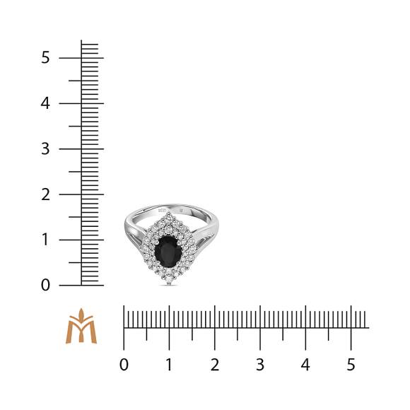 Кольцо с бриллиантами и цветными сапфирами R01-35752-BSA - Фото 2