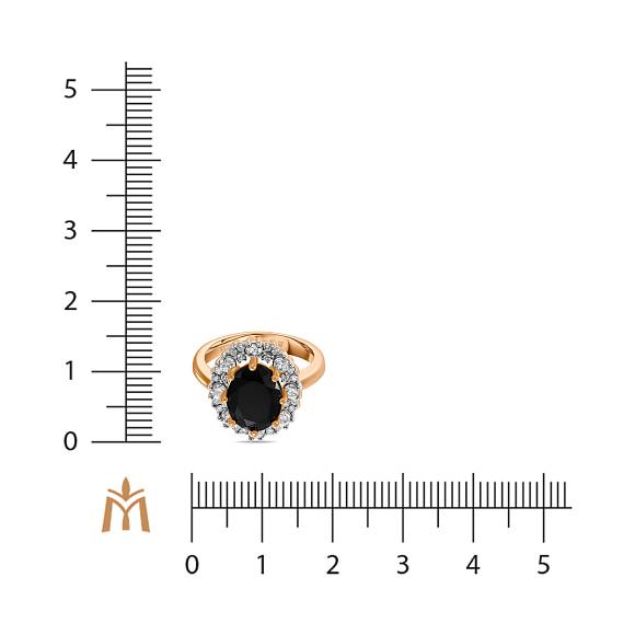 Кольцо с бриллиантами и сапфиром R01-52551-SA - Фото 2