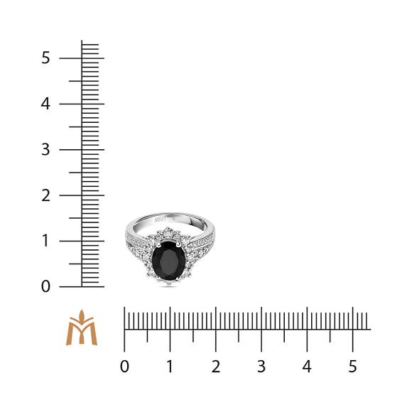 Кольцо с бриллиантами и цветными сапфирами R01-EX-52698-SA-B - Фото 2