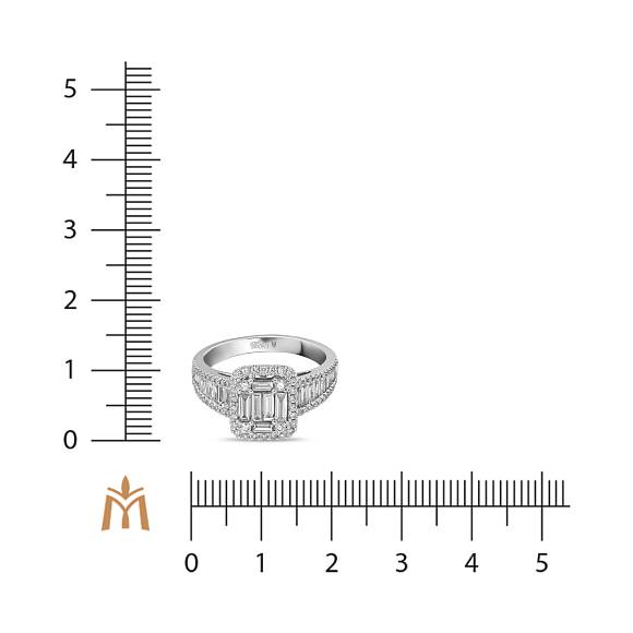 Кольцо с 102 бриллиантами (1,33) R2022-MSR502 - Фото 2